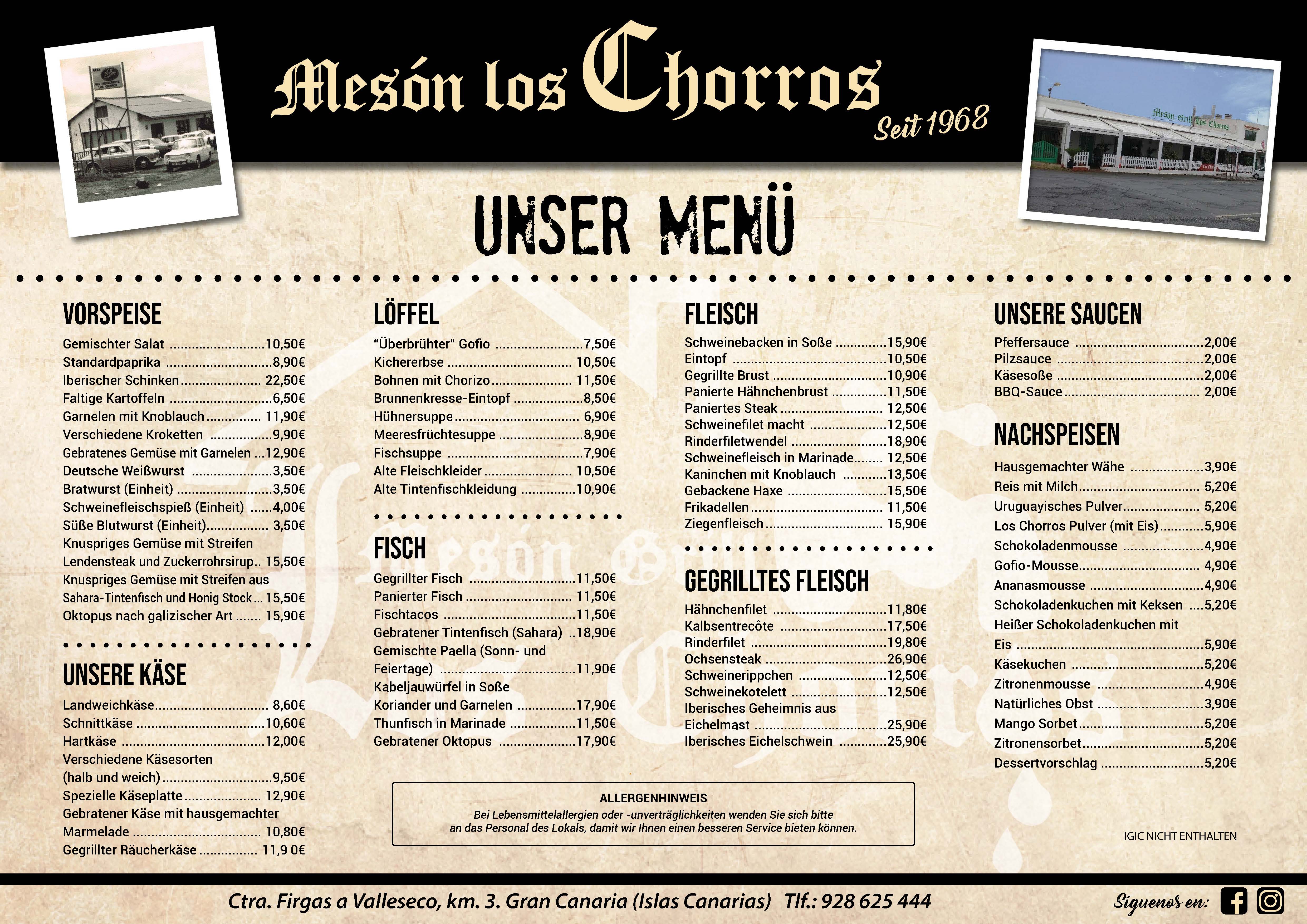 Los Chorros Salvamantel idiomas Página 2